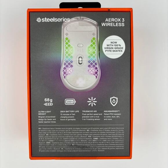 Steelseries Aerox 3 Wireless Gaming Mouse Lightweight White NEW Sealed - Picture 2 of 7